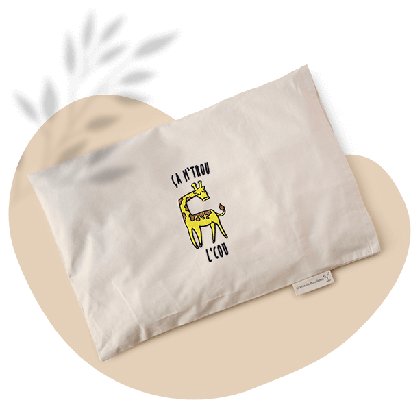 coussin chauffant dos girafe