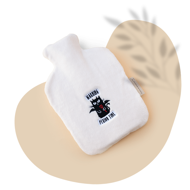 Bouillotte 1 Litre Avec Housse Polaire – Bouchon Turquoise, Certifiée BS1970:2012 – Testée TÜV – Dino Beige