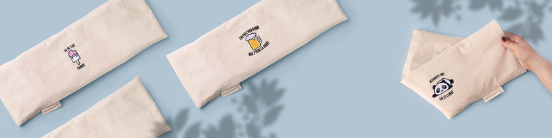 Coussin De Nuque Aux Graines De Lin Avec Col Montant - Bouillotte Cervicales Chaud/Froid - Brun Et Blanc - Made In Germany